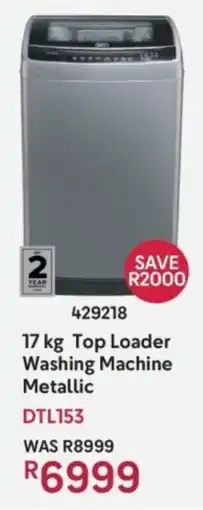 Makro Defy Top Loader Washing Machine Metallic offer