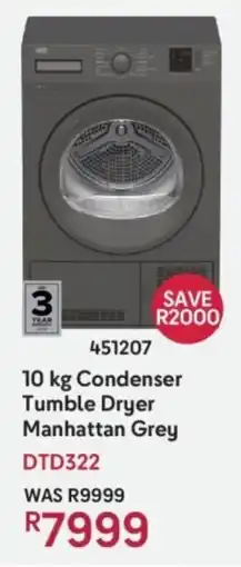 Makro Defy Condenser Tumble Dryer Manhattan Grey offer