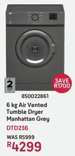 Makro Defy Air Vented Tumble Dryer Manhattan Grey offer