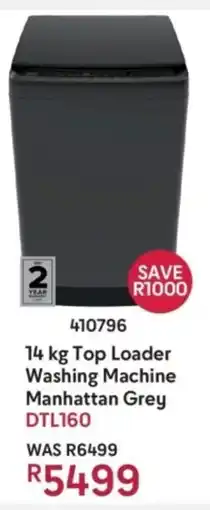 Makro Defy Top Loader Washing Machine Manhattan Grey offer