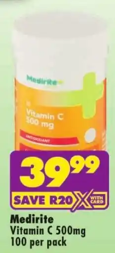 Shoprite Medirite Vitamin C 500mg offer