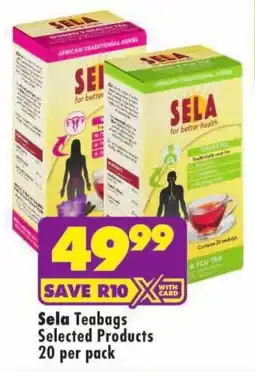 Shoprite Sela Teabags offer