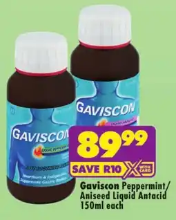 Shoprite Gaviscon Peppermint/ Aniseed Liquid Antacid offer