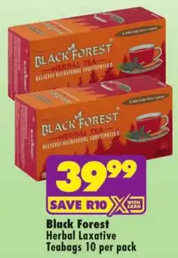 Shoprite Black Forest Herbal Laxative Teabags offer
