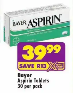 Shoprite Bayer Aspirin Tablets offer