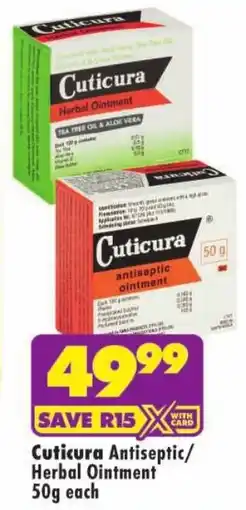 Shoprite Cuticura Antiseptic/ Herbal Ointment offer