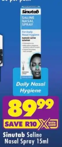 Shoprite Sinutab Saline Nasal Spray offer