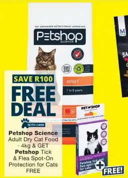 Checkers Petshop Science Adult Dry Cat Food offer