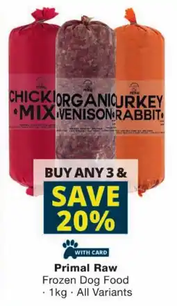 Checkers Primal Raw Frozen Dog Food offer
