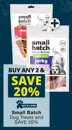 Checkers Small Batch Dog Treats offer