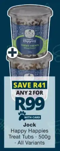 Checkers Jock Happy Happies Treat Tubs offer
