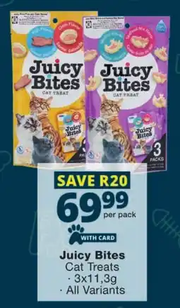 Checkers Juicy Bites Cat Treats offer