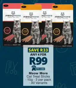 Checkers Meow More Cat Treat Sticks offer