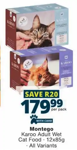 Checkers Montego Karoo Adult Wet Cat Food offer