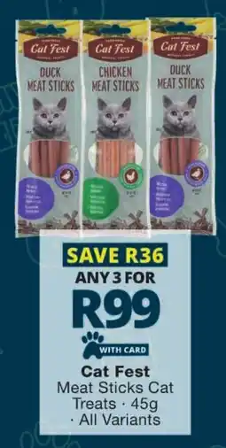 Checkers Cat Fest Meat Sticks Cat Treats offer