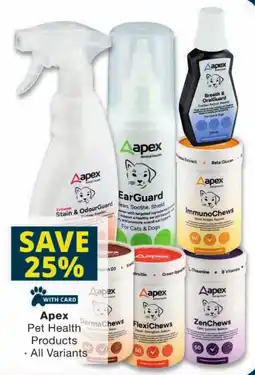 Checkers Apex Pet Health Products offer