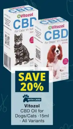 Checkers Vitozol CBD Oil for Dogs/ Cats offer