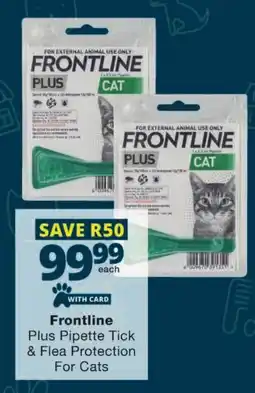 Checkers Frontline Plus Pipette Tick & Flea Protection For Cats offer