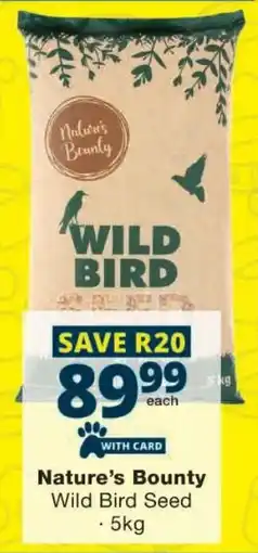 Checkers Nature's Bounty Wild Bird Seed offer