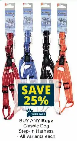 Checkers Rogz Classic Dog Step-In Harness offer