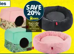 Checkers Dog's Life/ Cats Life Beds offer