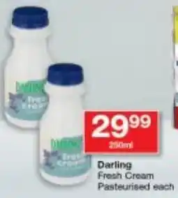 Checkers Darling Fresh Cream Pasteurised offer