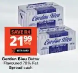 Checkers Cordon Bleu Butter Flavoured 70% Fat Spread offer