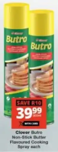 Checkers Clover Butro Non-Stick Butter Flavoured Cooking Spray offer