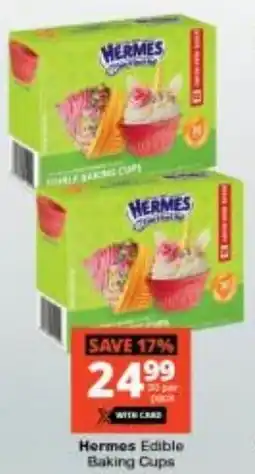 Checkers Hermes Edible Baking Cups offer