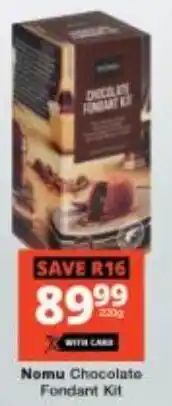 Checkers Nomu Chocolate Fondant Kit offer