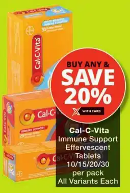 Checkers Cal-C-Vita Immune Support Effervescent Tablets offer