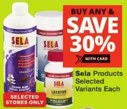 Checkers Sela Products offer