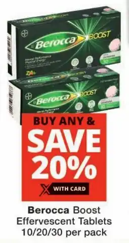 Checkers Berocca Boost Effervescent Tablets offer