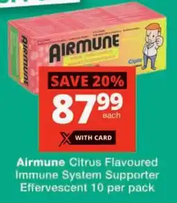 Checkers Airmune Citrus Flavoured Immune System Supporter Effervescent offer