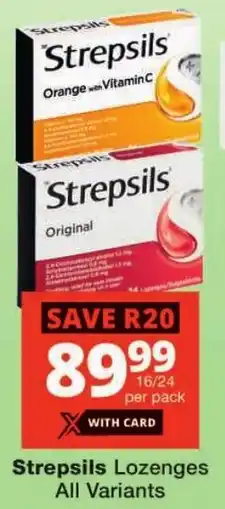 Checkers Strepsils Lozenges All Variants offer