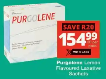 Checkers Purgolene Lemon Flavoured Laxative Sachets offer