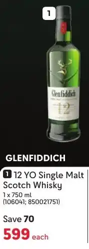 Makro’s liquor Glenfiddich 12 YO Single Scotch Whisky offer