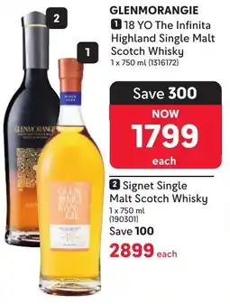 Makro’s liquor Glenmorangie 18 YO The Infinita Highland Single Malt Scotch Whisky offer