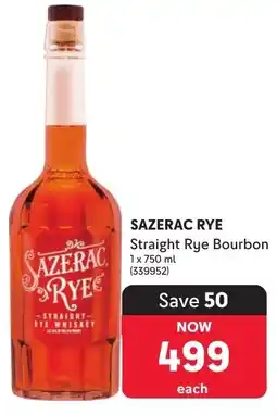 Makro’s liquor Sazerac Rye Straight Rye Bourbon offer