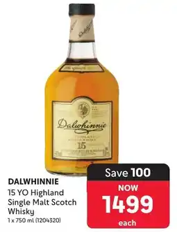 Makro’s liquor Dalwhinnie 15 YO Highland Single Malt Scotch Whisky offer
