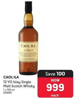 Makro’s liquor Caol Ila 12 YO Islay Single Malt Scotch Whisky offer