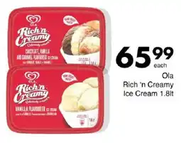 Save Ola Rich 'n Creamy Ice Cream offer