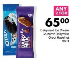 Save Dairymaid Ice Cream Crunchy/ Dairymilk/ Oreo/ Hazelnut offer