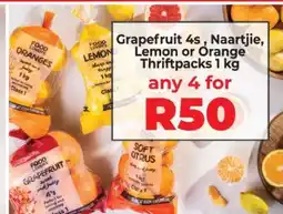 Food Lover's Market Grapefruit 4s, Naartjie, Lemon or Orange Thriftpacks offer