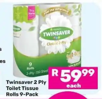 Game Twinsaver 2 Ply Toilet Tissue Rolls 9-Pack offer