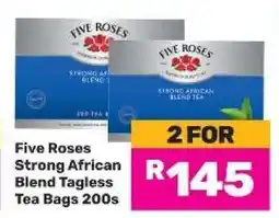 Game Five Roses Strong African Blend Tagless Tea Bags 200s offer