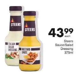 Save Steers Sauce/ Salad Dressing offer