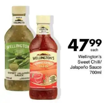 Save Wellington's Sweet Chilli/ Jalapeño Sauce offer