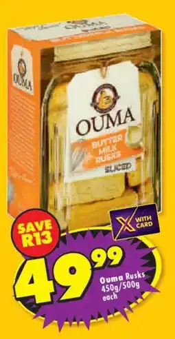 Shoprite Ouma Rusks offer