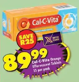 Shoprite Cal-C-Vita Orange Effervescent Tablets offer